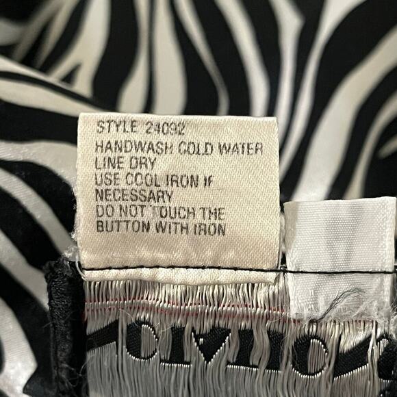 Notations Vintage Womens Zebra Print Long Sleeve Button Down Blouse Size 16 - Picture 6 of 8